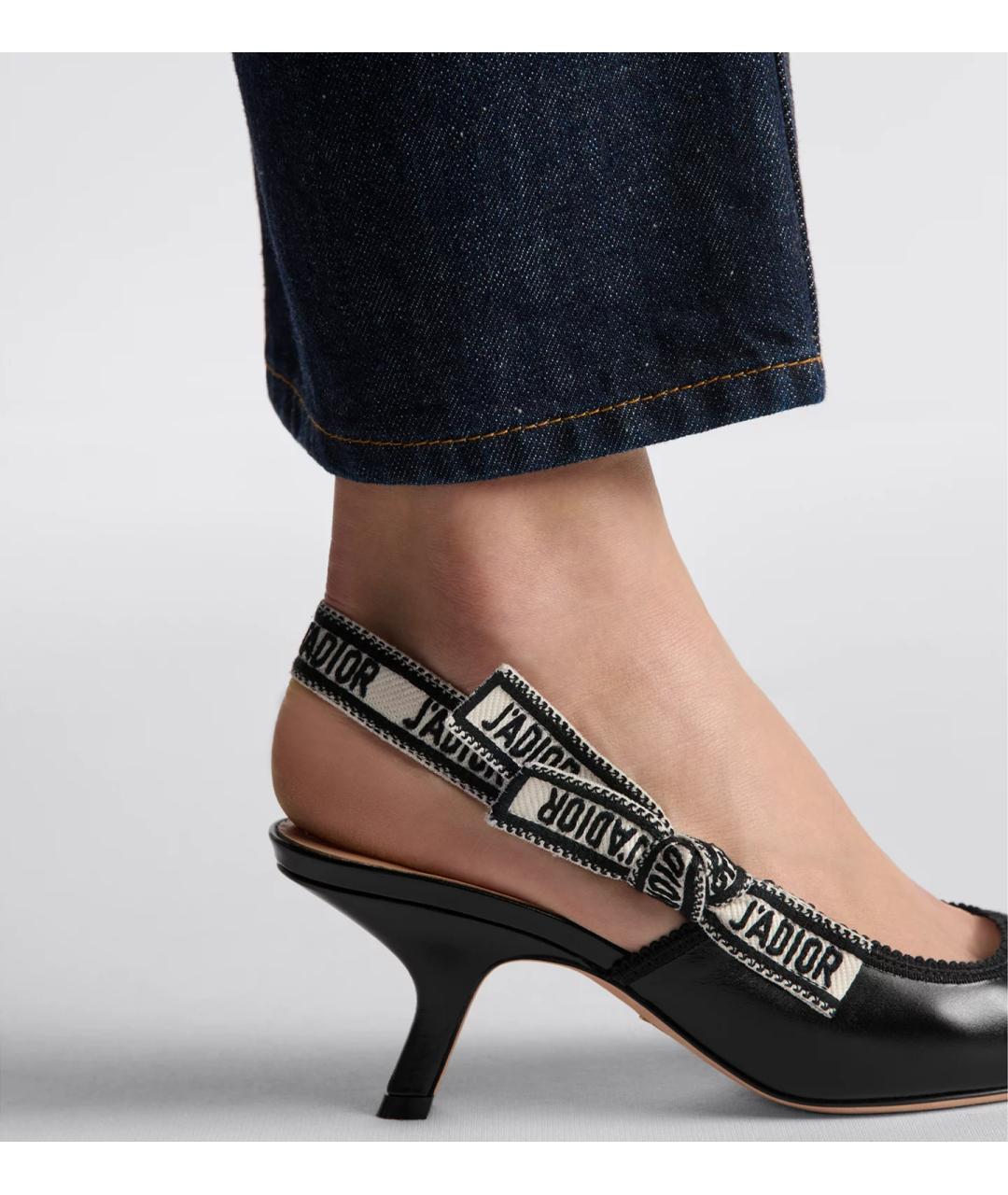 CHRISTIAN DIOR Черные лодочки на низком каблуке, фото 5