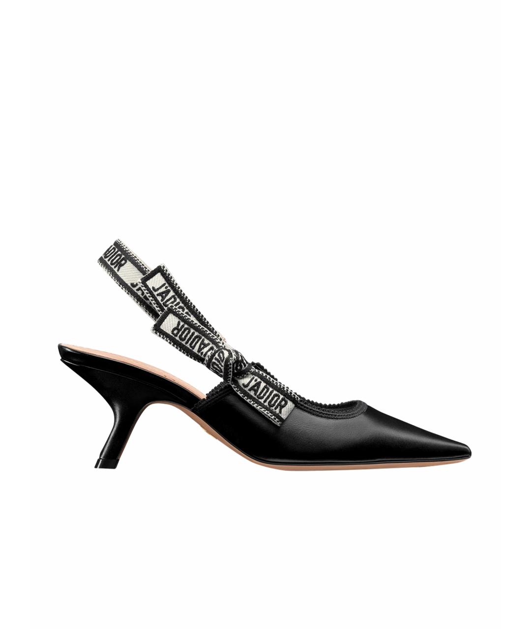 CHRISTIAN DIOR Черные лодочки на низком каблуке, фото 1