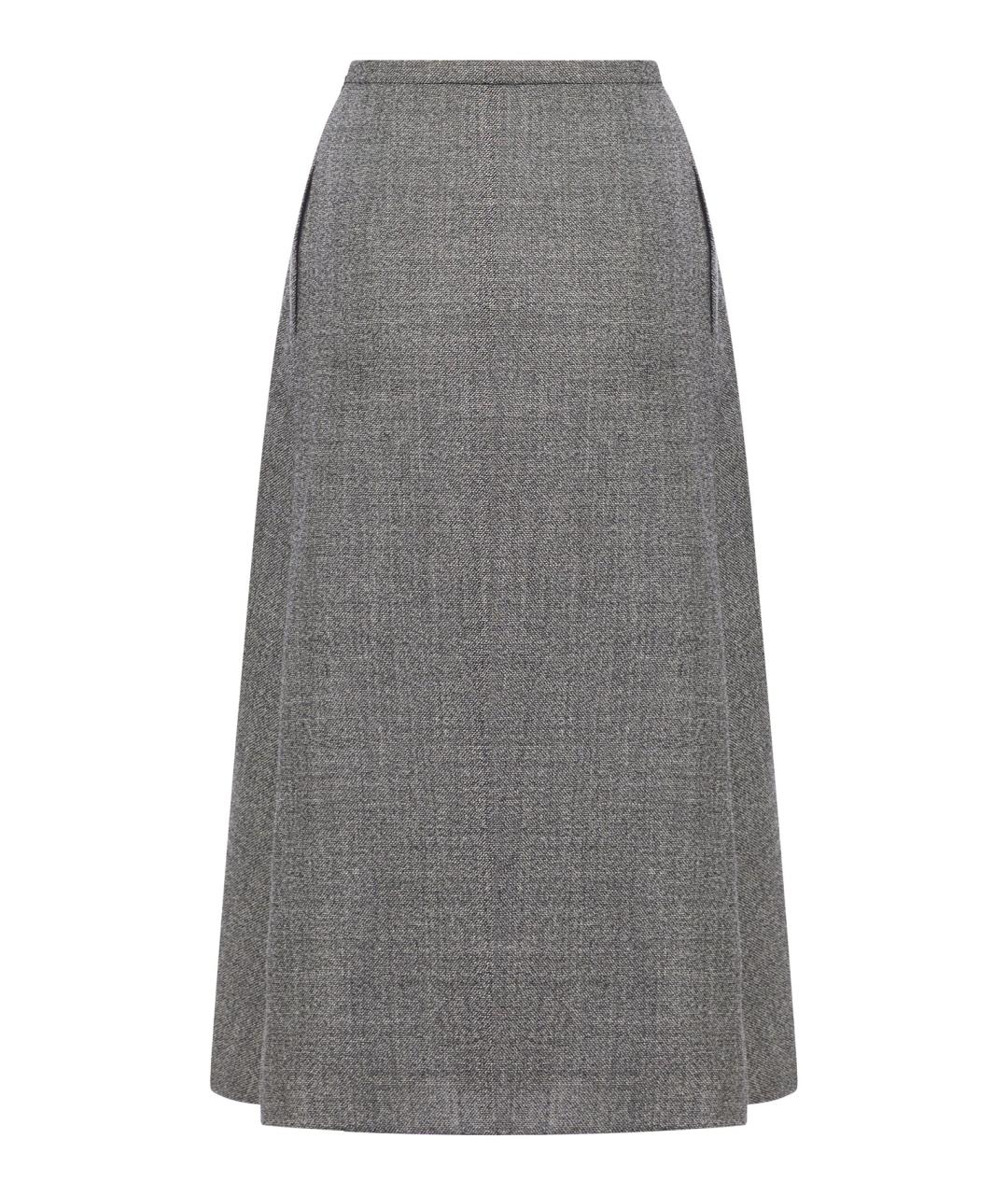 CHRISTIAN DIOR Мульти шерстяная юбка миди, фото 2