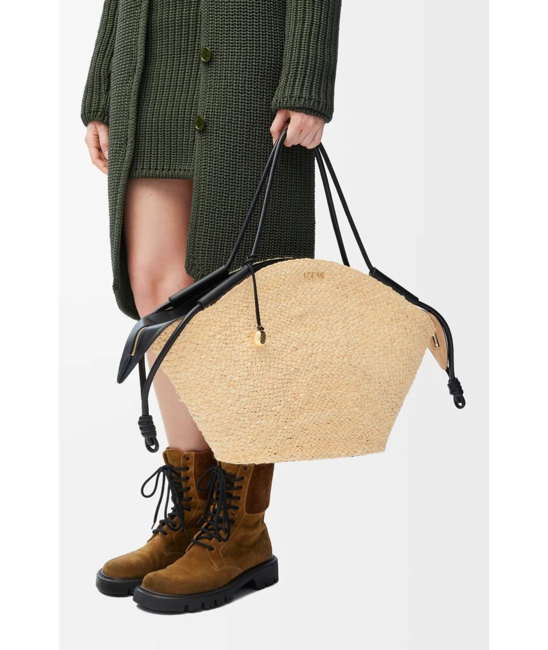 LOEWE Бежевая сумка тоут, фото 2