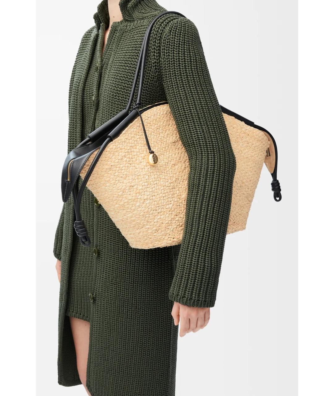 LOEWE Бежевая сумка тоут, фото 3