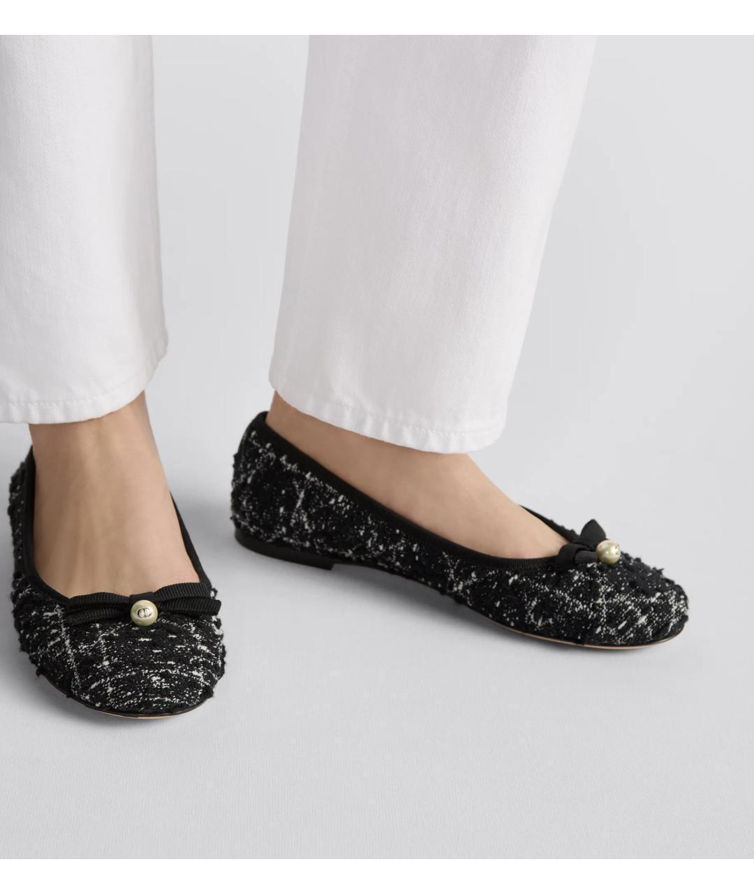 CHRISTIAN DIOR Черные балетки, фото 3