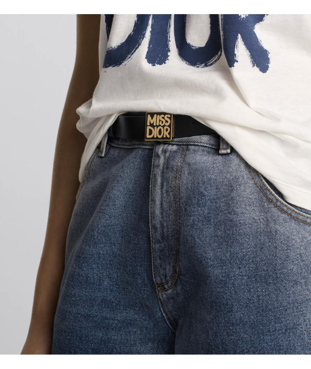 CHRISTIAN DIOR Черный ремень, фото 2