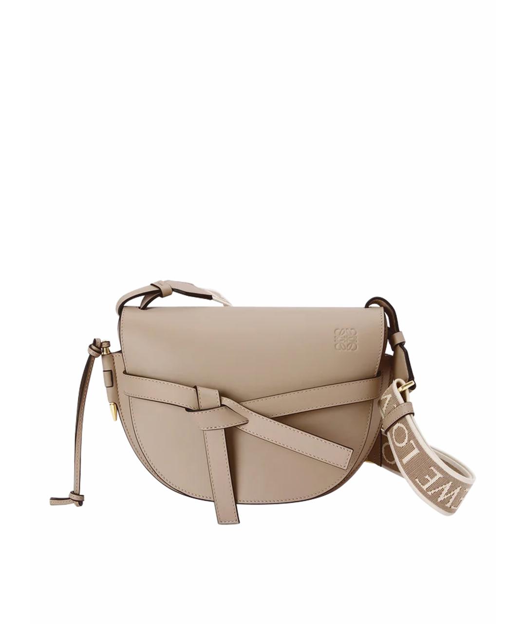 LOEWE Бежевая кожаная сумка через плечо, фото 1