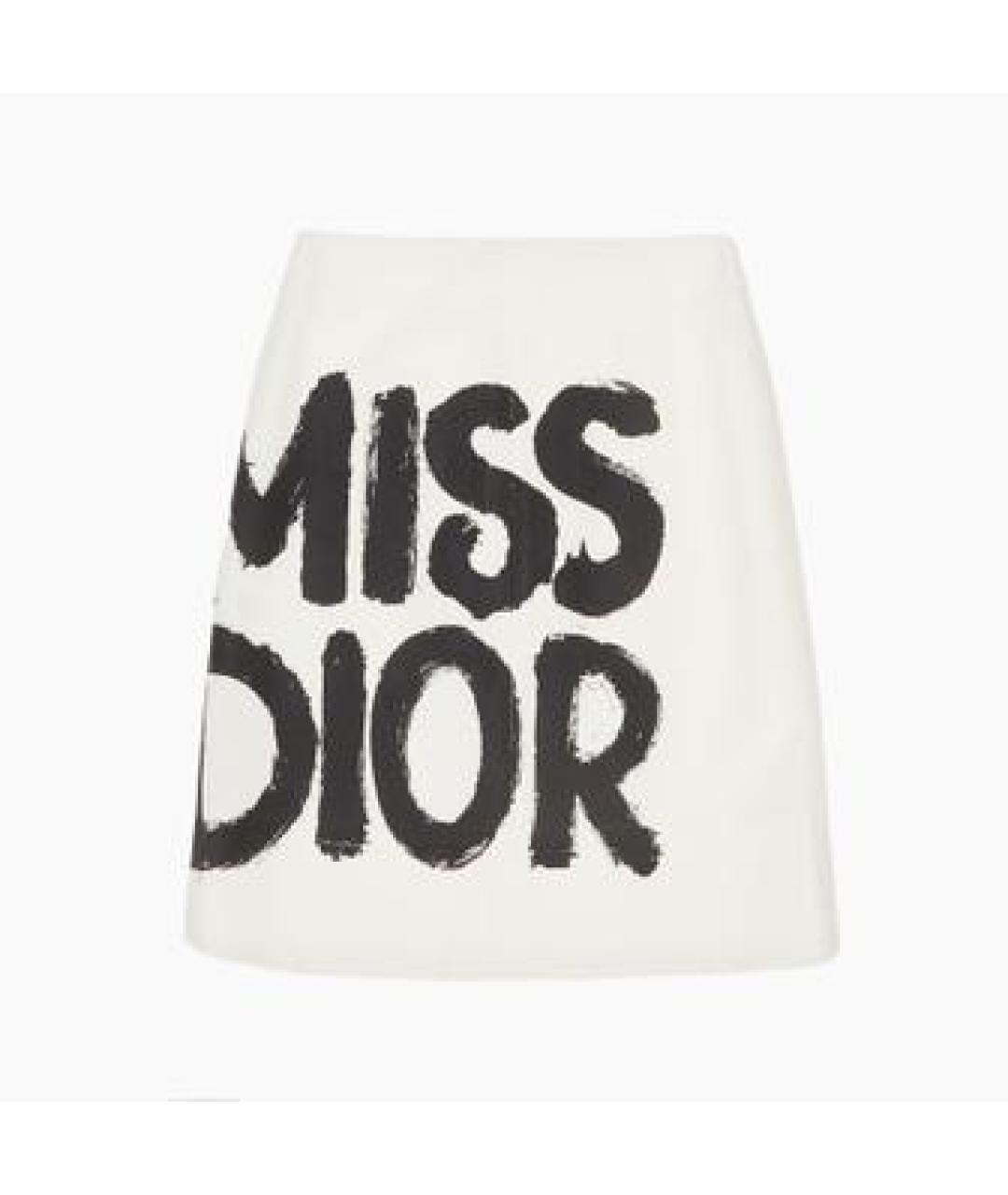 CHRISTIAN DIOR Белая юбка миди, фото 3