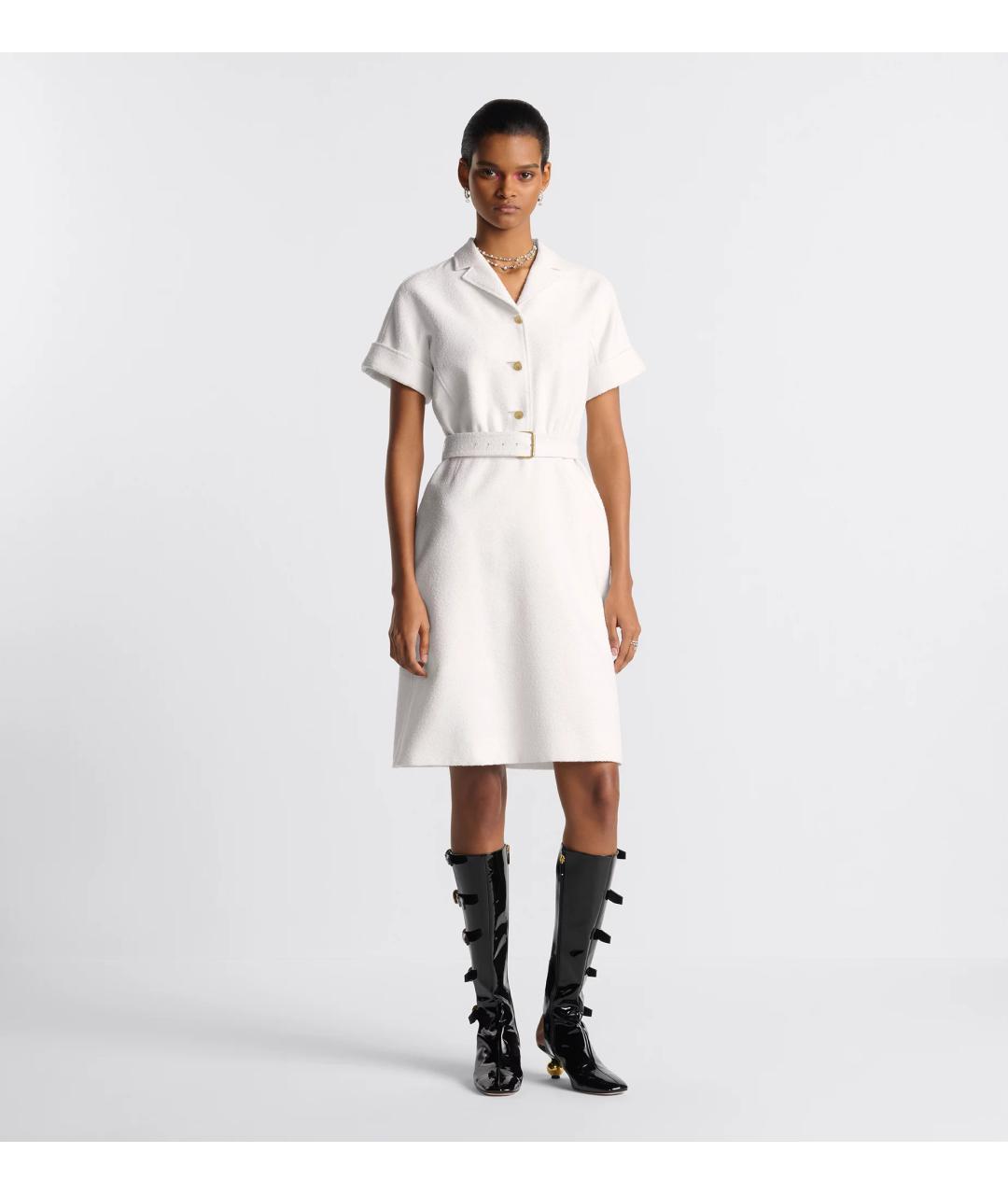CHRISTIAN DIOR Белое повседневное платье, фото 2
