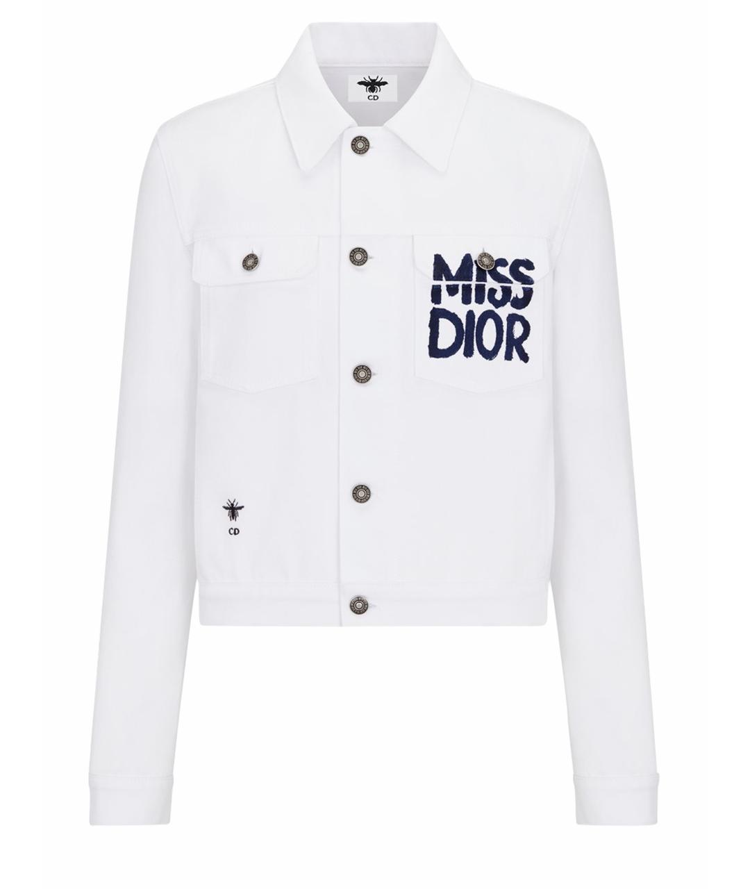 CHRISTIAN DIOR Белая хлопковая куртка, фото 6