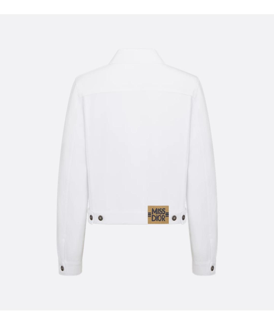 CHRISTIAN DIOR Белая хлопковая куртка, фото 2