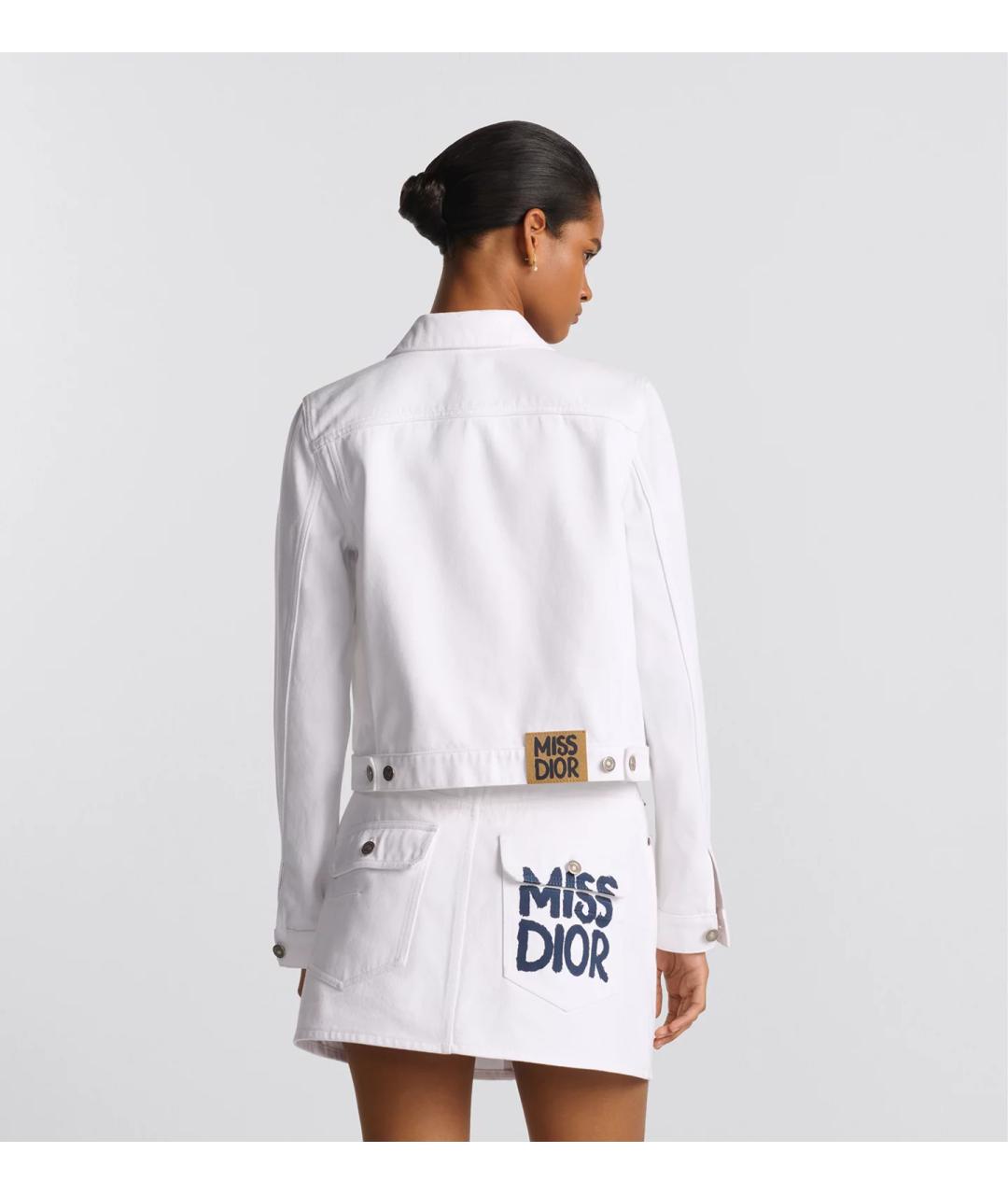 CHRISTIAN DIOR Белая хлопковая куртка, фото 4
