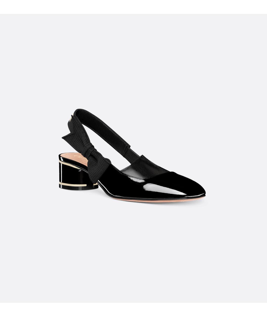 CHRISTIAN DIOR Черные туфли из лакированной кожи, фото 2