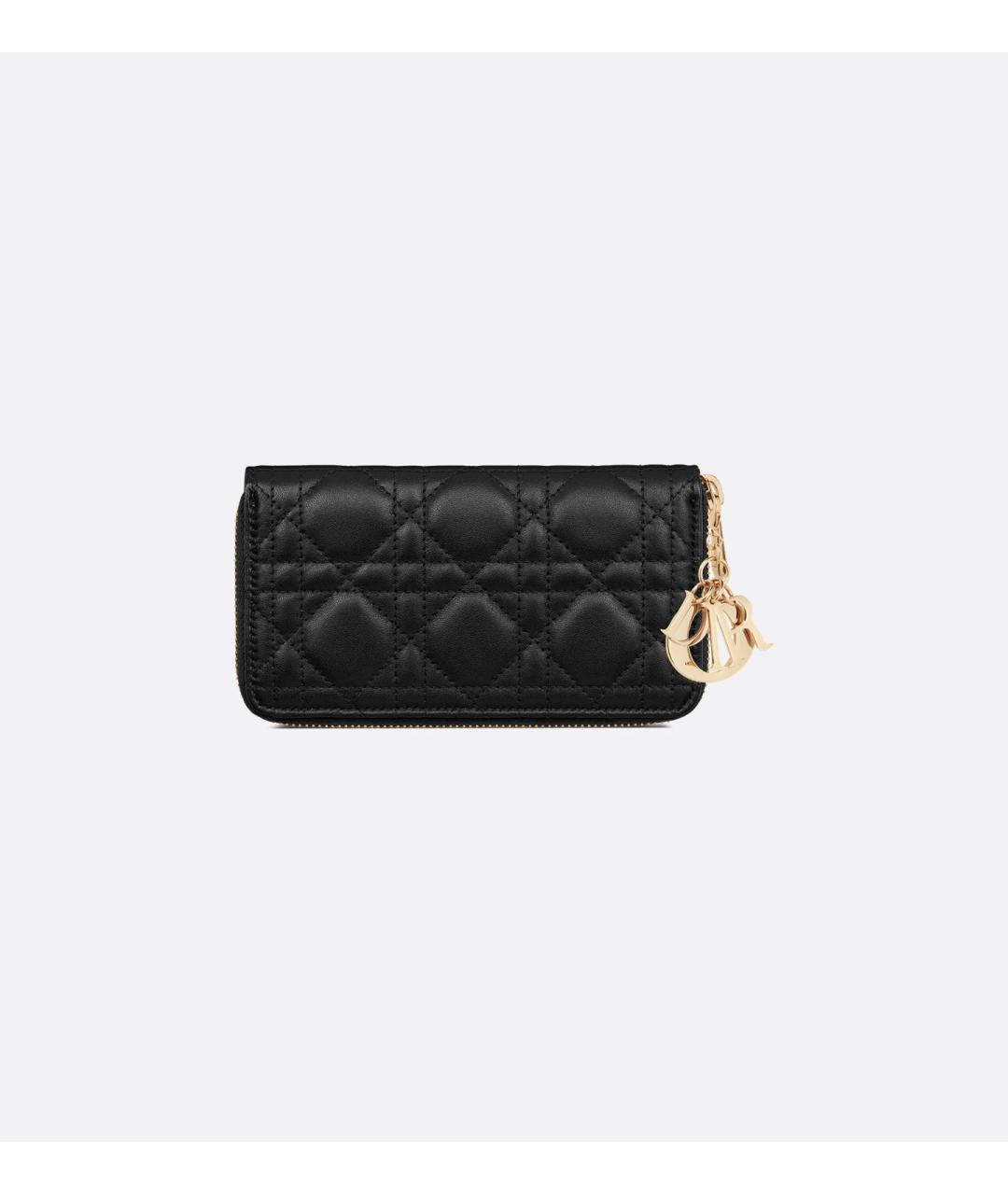 CHRISTIAN DIOR Черный кожаный кошелек, фото 4