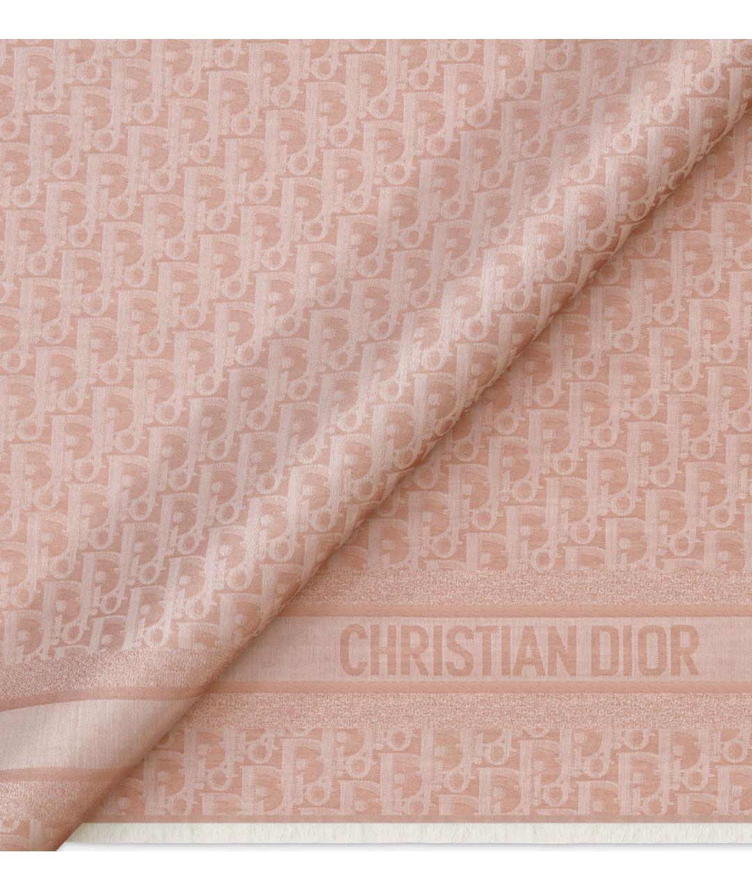 CHRISTIAN DIOR Розовый шарф, фото 4