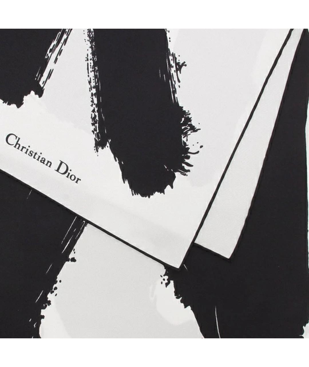 CHRISTIAN DIOR Черный шелковый платок, фото 2