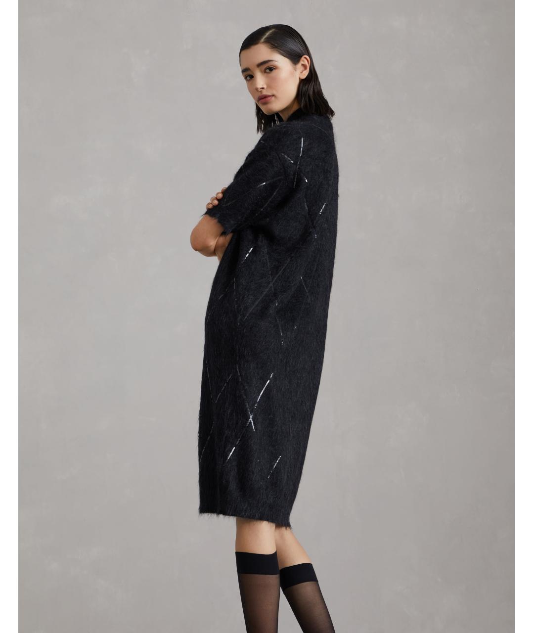 BRUNELLO CUCINELLI Антрацитовое повседневное платье, фото 3