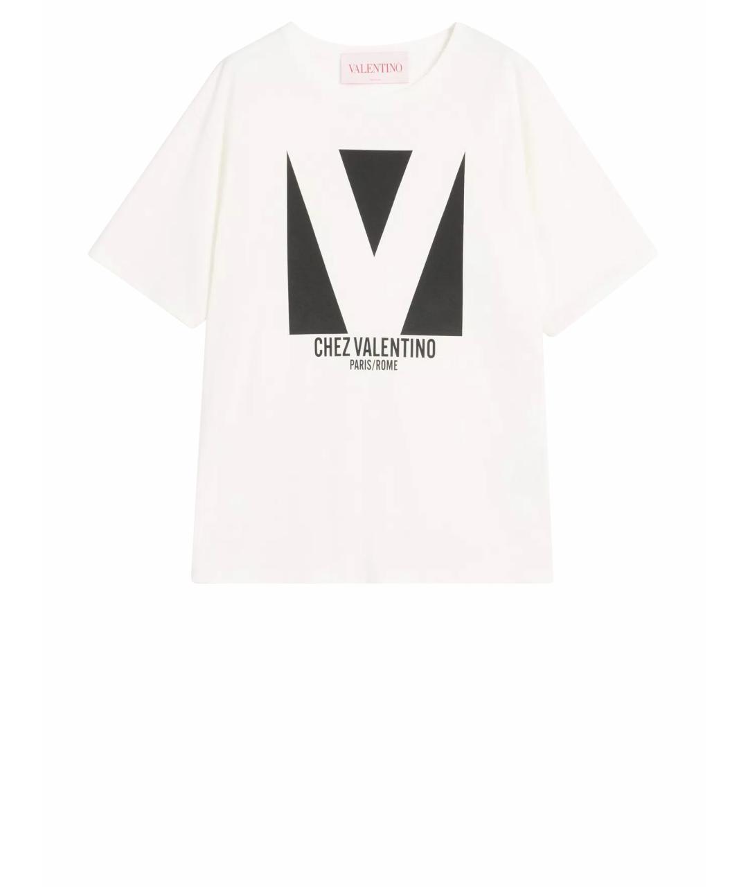 VALENTINO Белая хлопковая футболка, фото 1