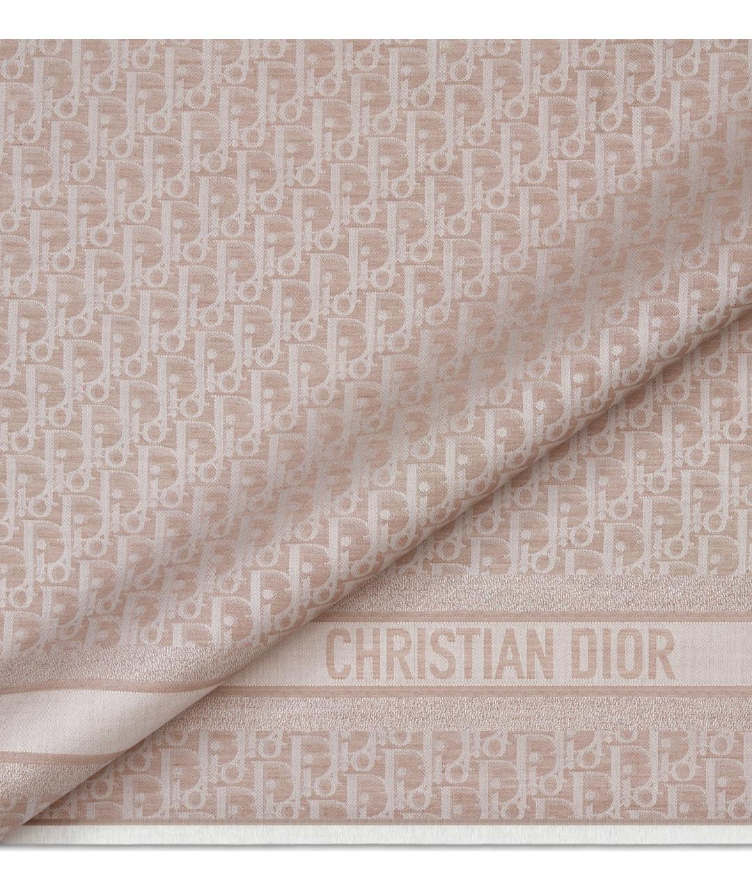 CHRISTIAN DIOR Розовый шарф, фото 2