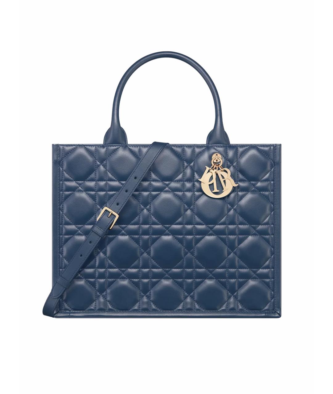 CHRISTIAN DIOR Синяя кожаная сумка тоут, фото 1