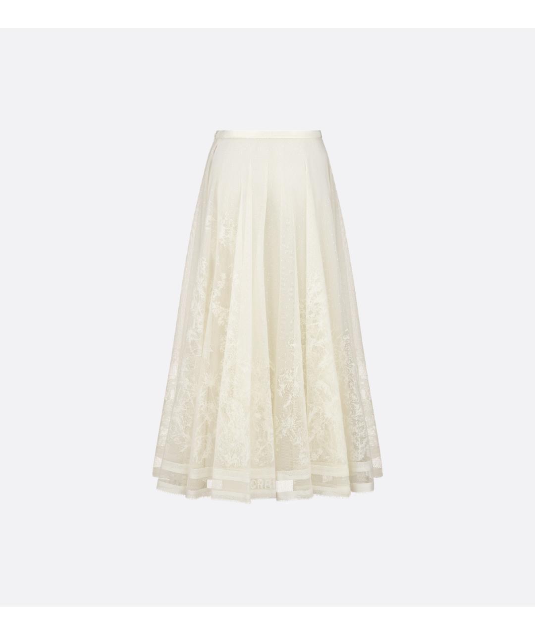 CHRISTIAN DIOR Белая юбка миди, фото 2