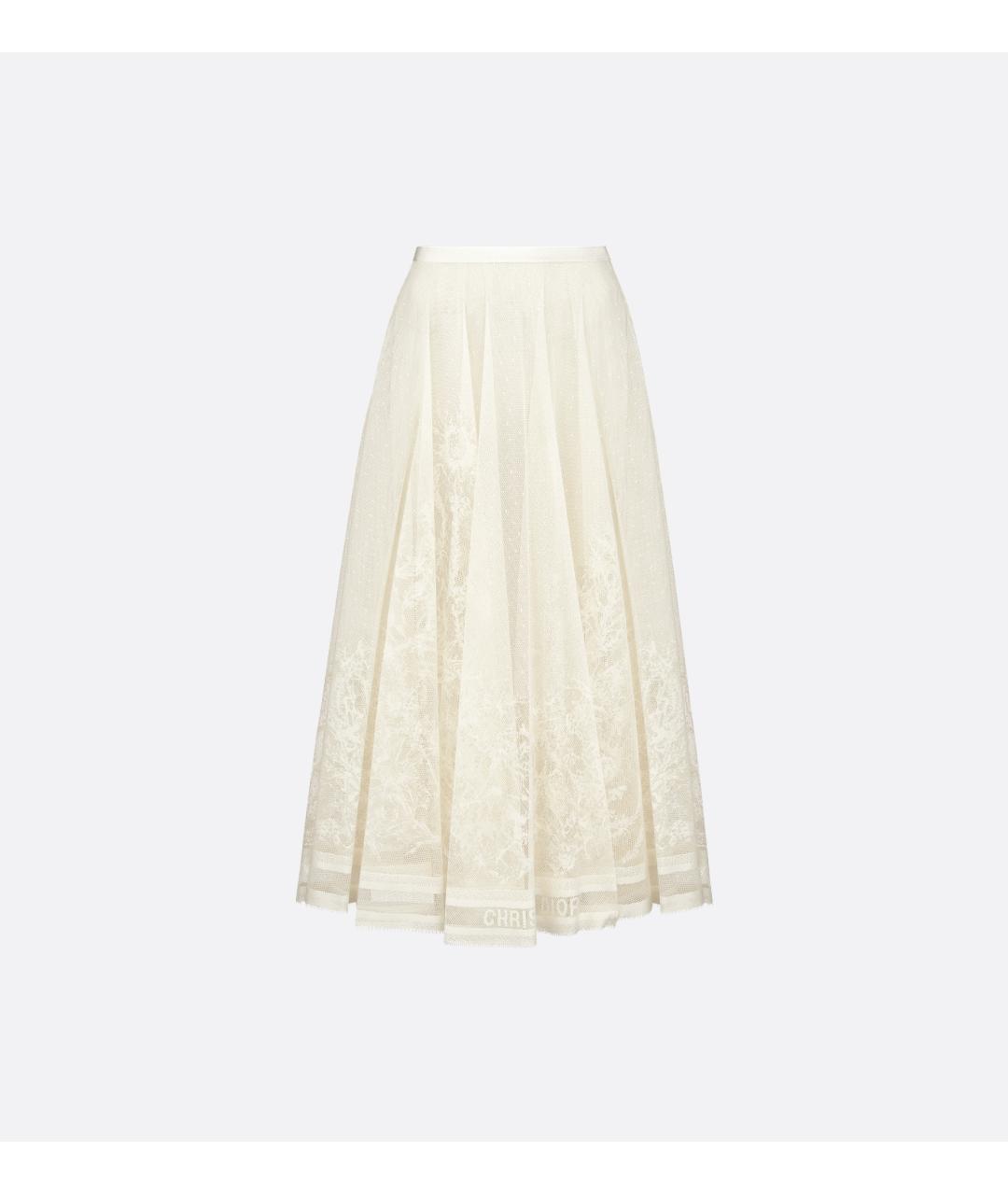 CHRISTIAN DIOR Белая юбка миди, фото 3