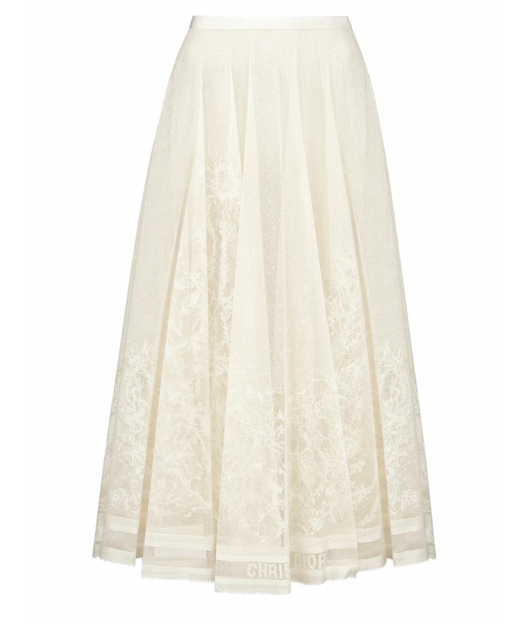 CHRISTIAN DIOR Белая юбка миди, фото 1