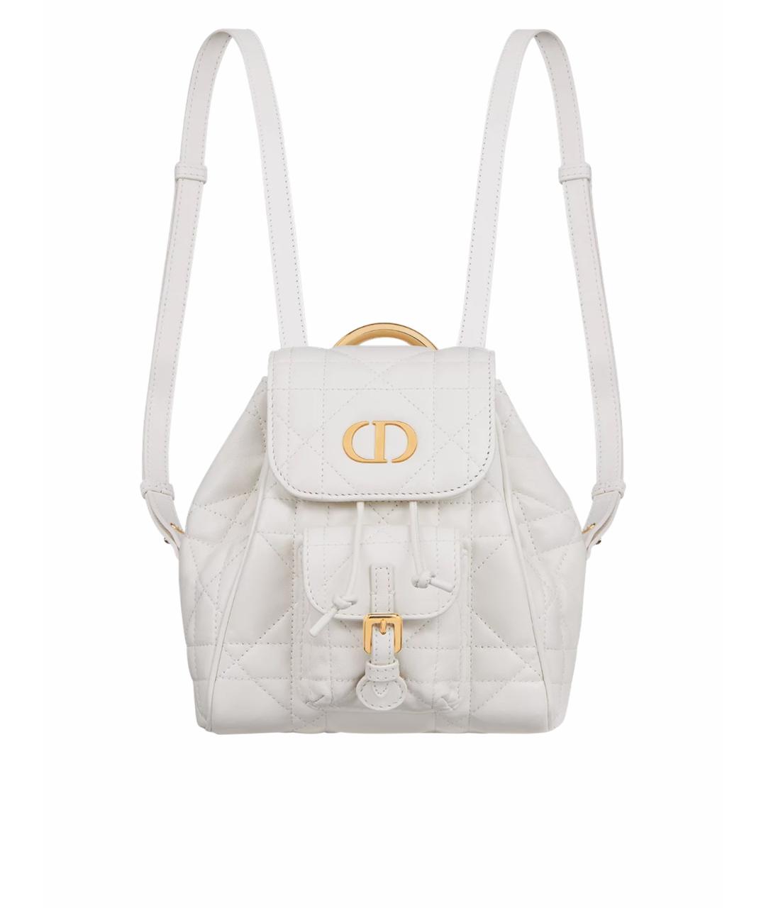 CHRISTIAN DIOR Белый кожаный рюкзак, фото 1