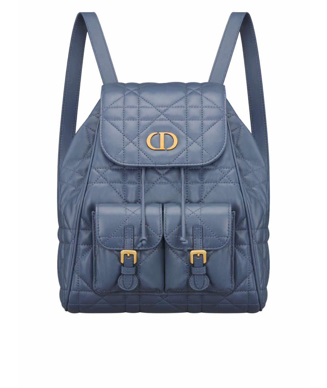 CHRISTIAN DIOR Синий кожаный рюкзак, фото 1