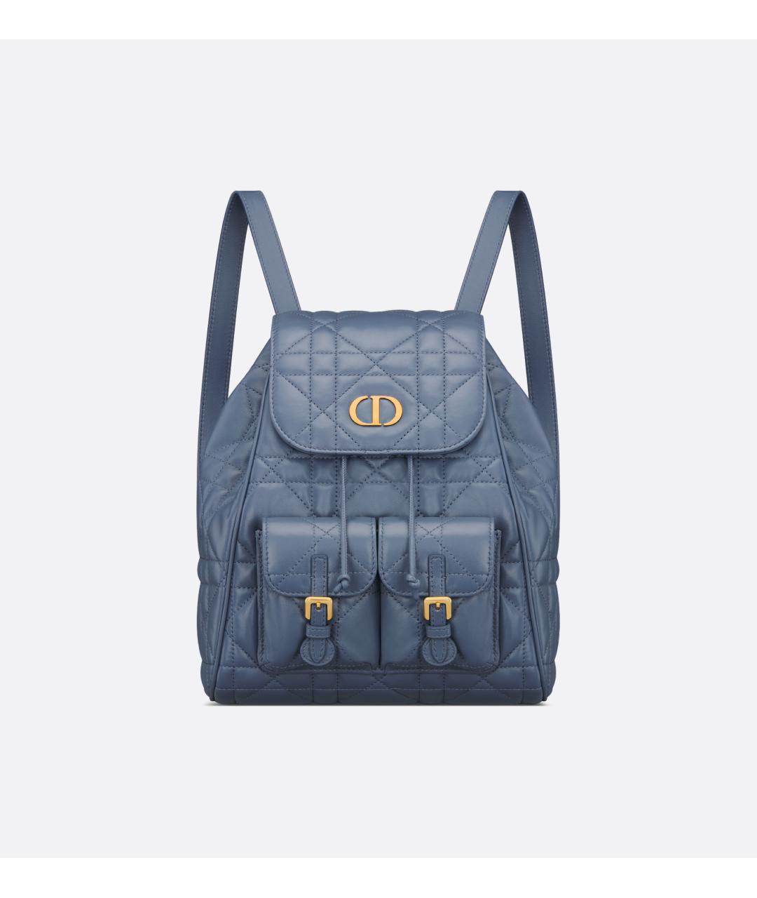 CHRISTIAN DIOR Синий кожаный рюкзак, фото 4