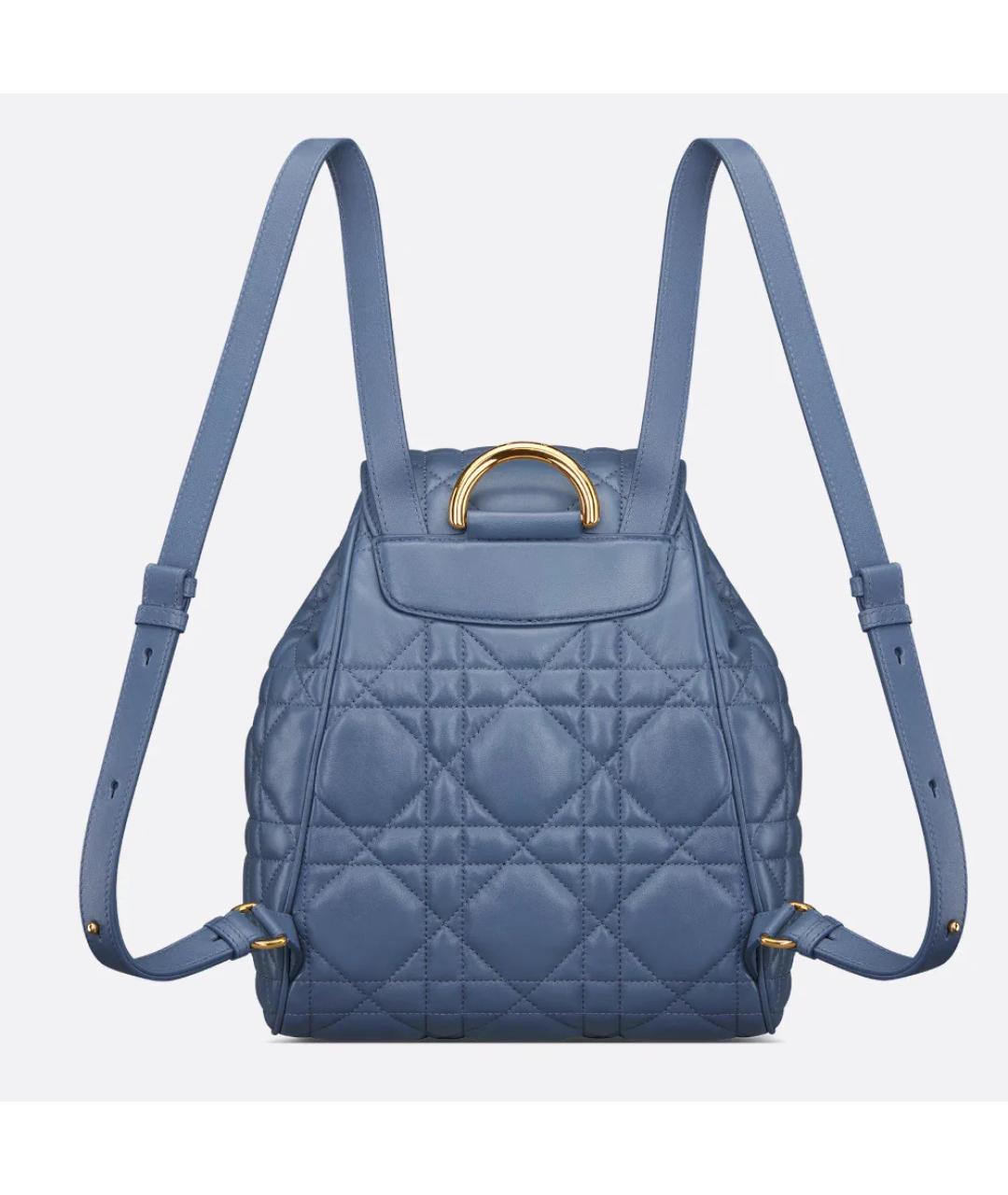 CHRISTIAN DIOR Синий кожаный рюкзак, фото 3