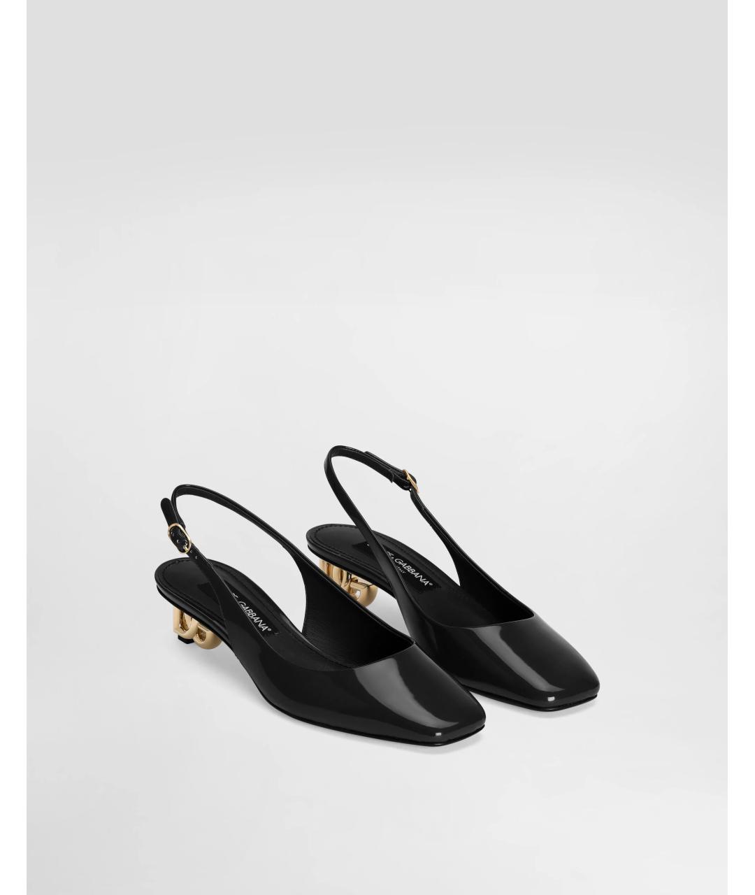 DOLCE&GABBANA Черные туфли из лакированной кожи, фото 2
