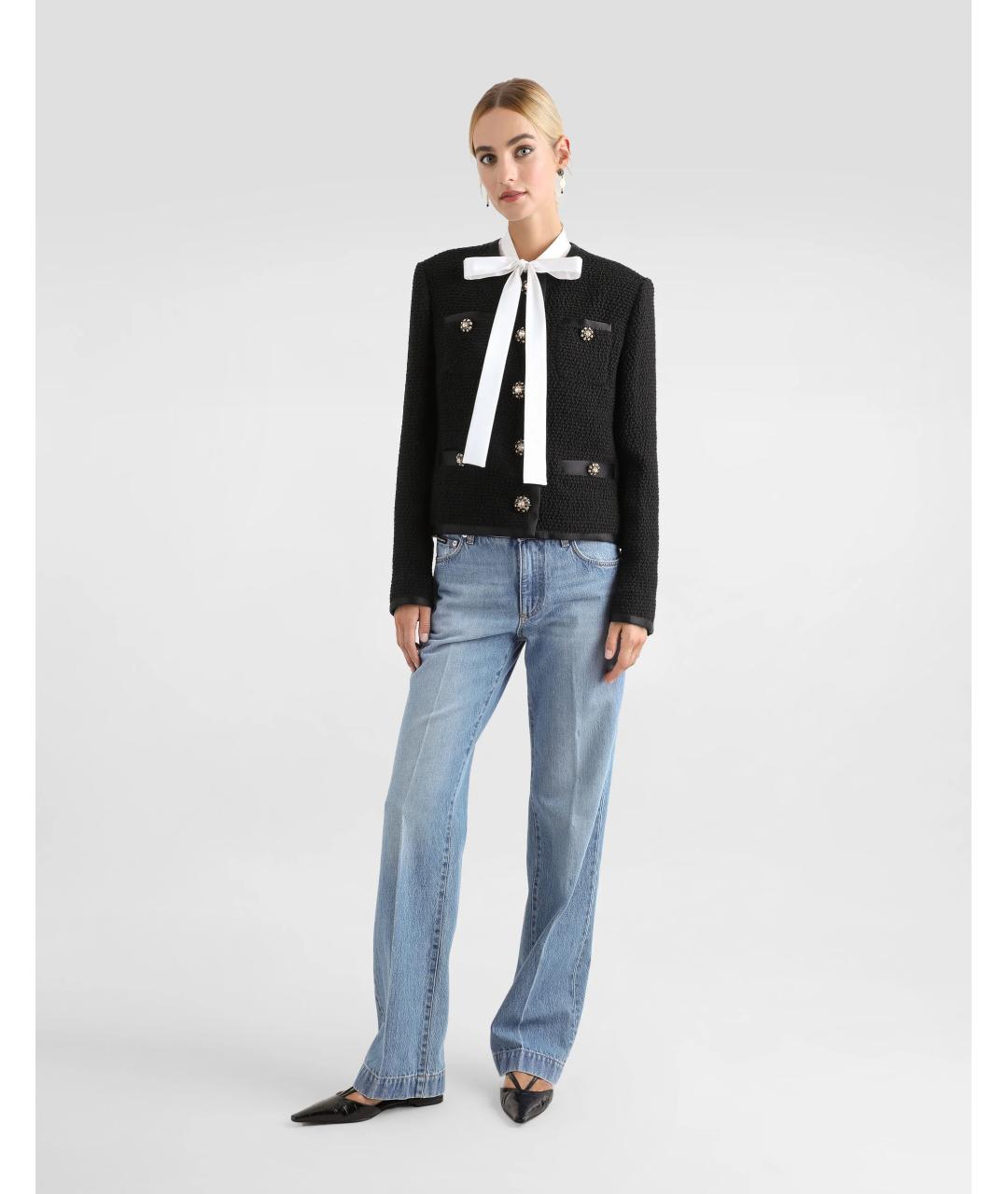 DOLCE&GABBANA Голубые хлопковые прямые джинсы, фото 2