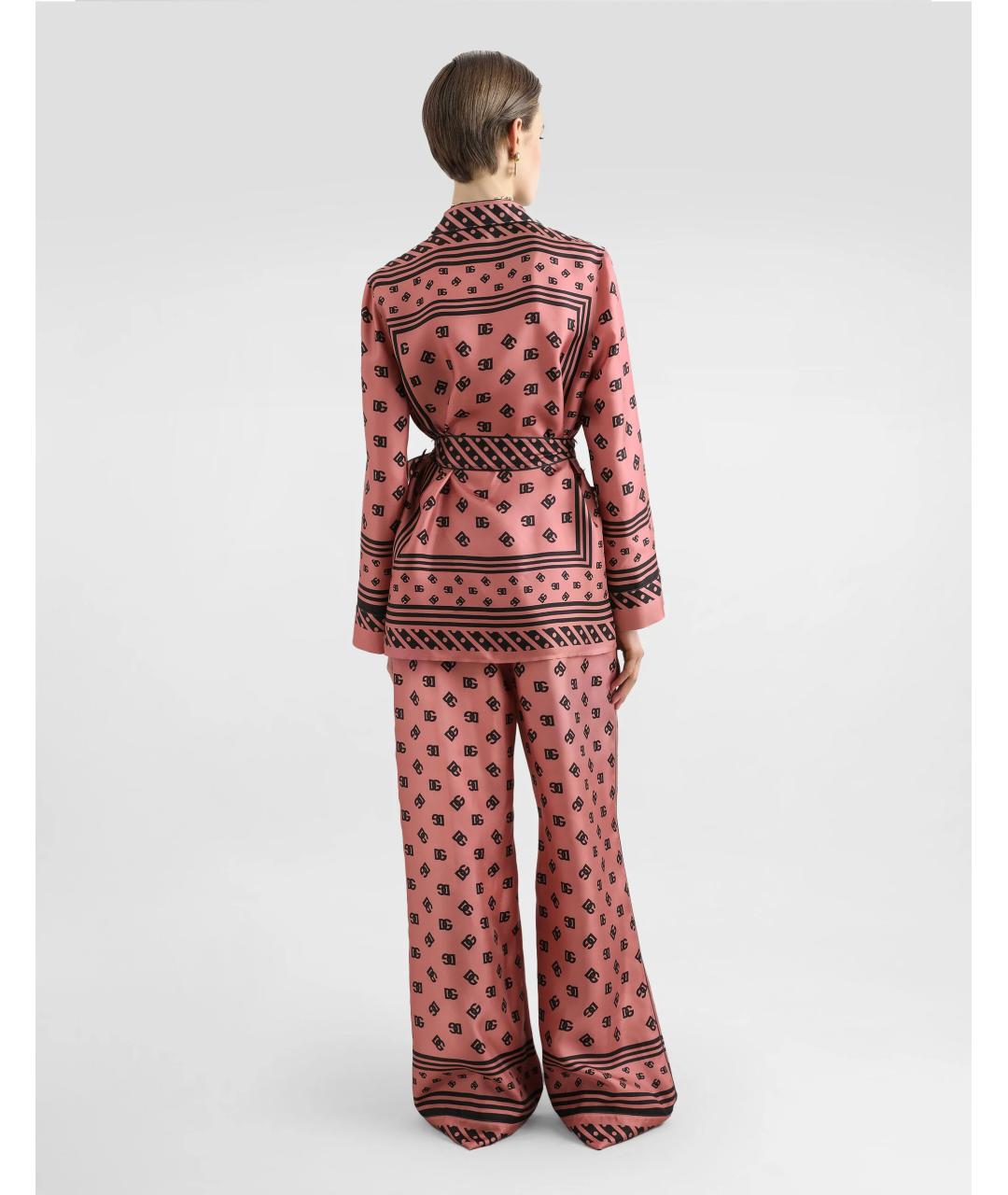 DOLCE&GABBANA Розовая шелковая рубашка, фото 3