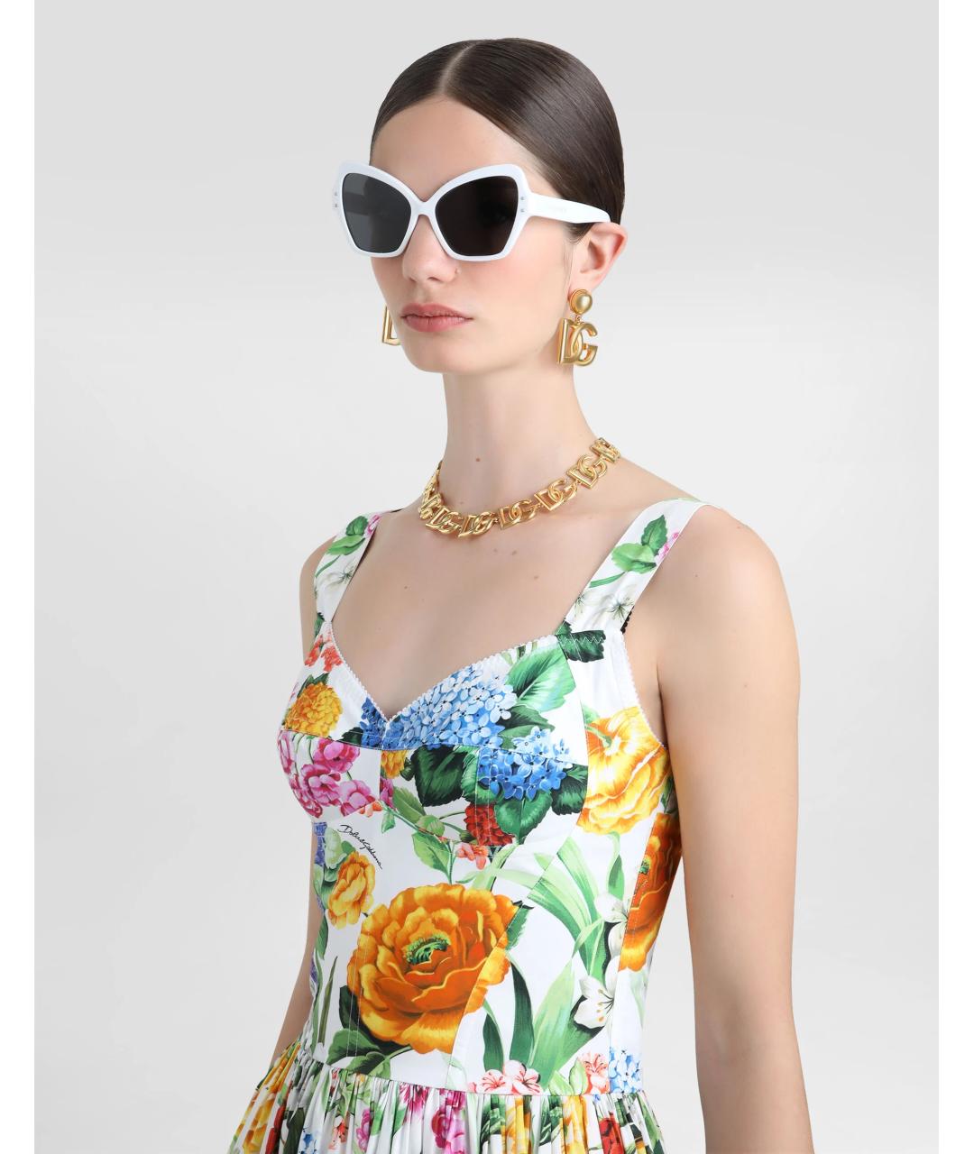 DOLCE&GABBANA Мульти хлопковый сарафан, фото 4