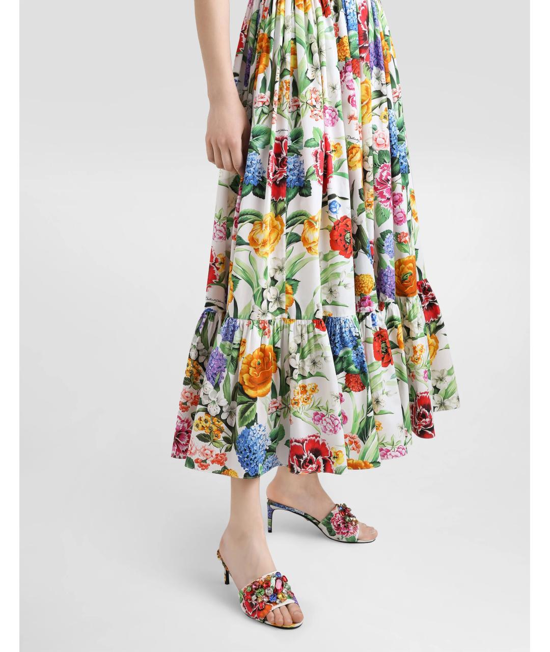 DOLCE&GABBANA Мульти хлопковый сарафан, фото 5