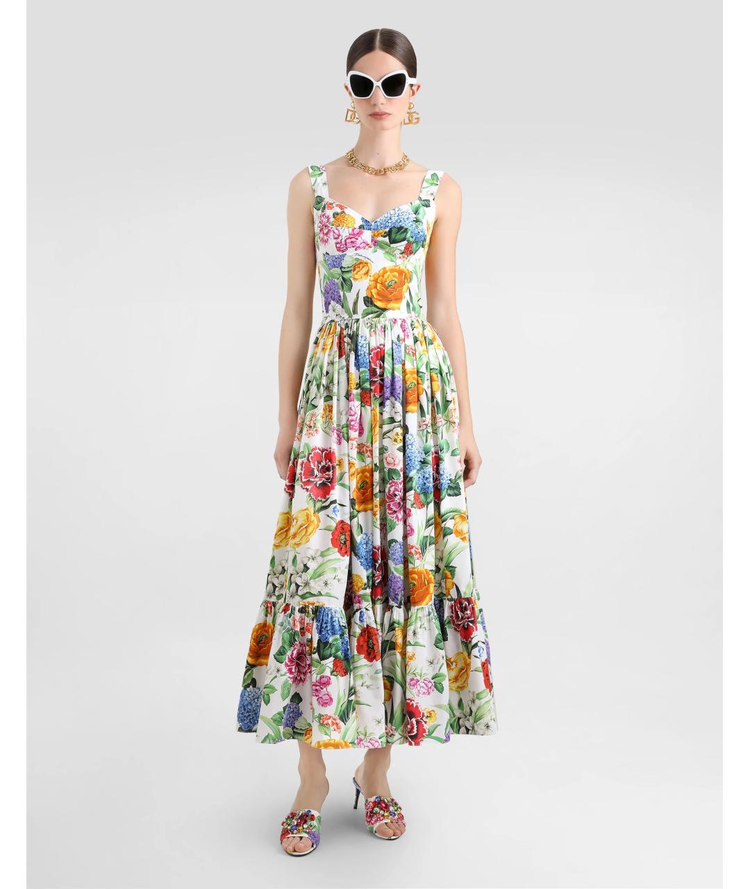 DOLCE&GABBANA Мульти хлопковый сарафан, фото 2