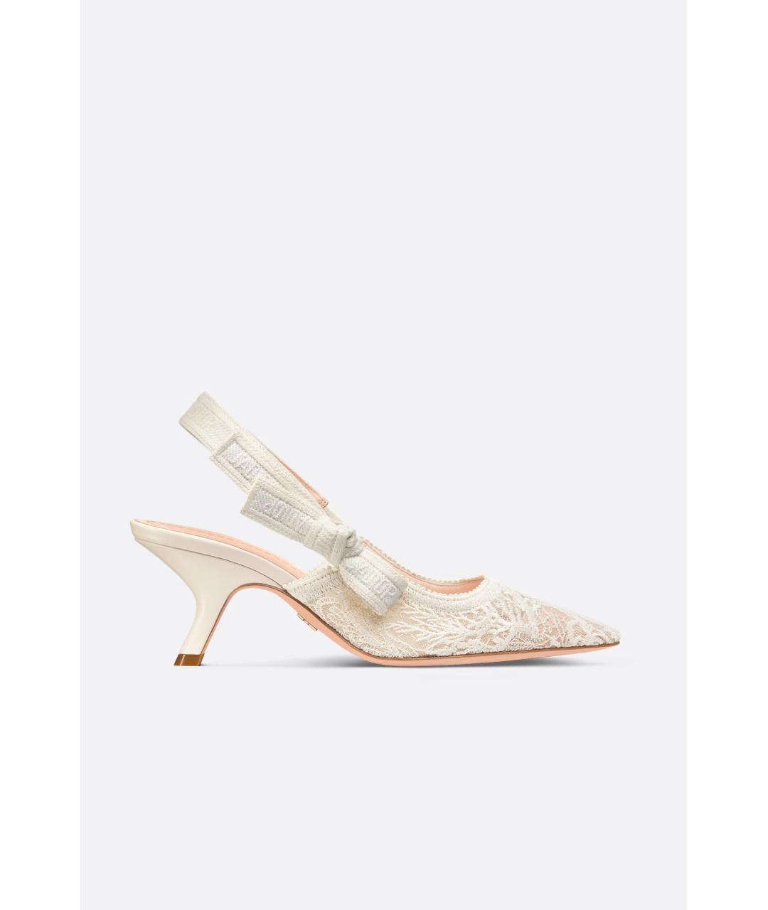 CHRISTIAN DIOR Белые текстильные туфли, фото 3