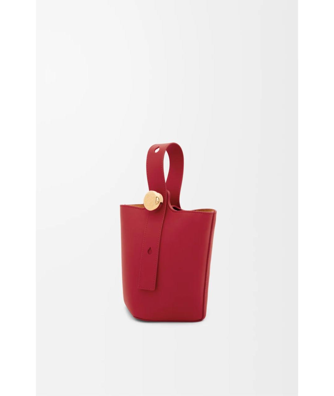 LOEWE Красная кожаная сумка тоут, фото 8