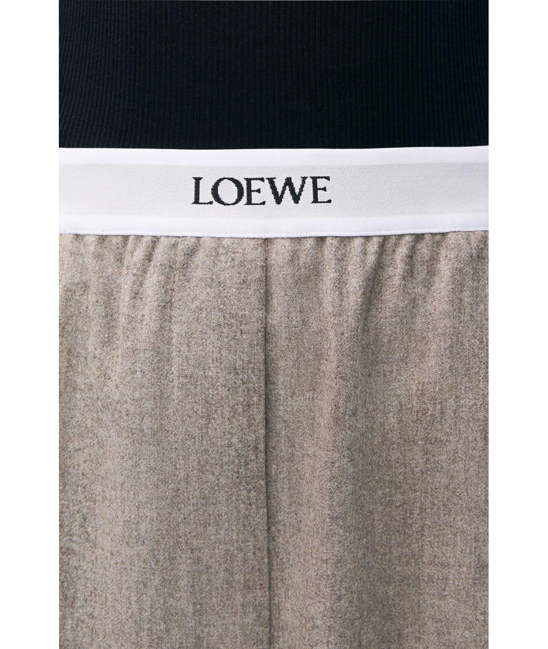 LOEWE Бежевые прямые брюки, фото 5