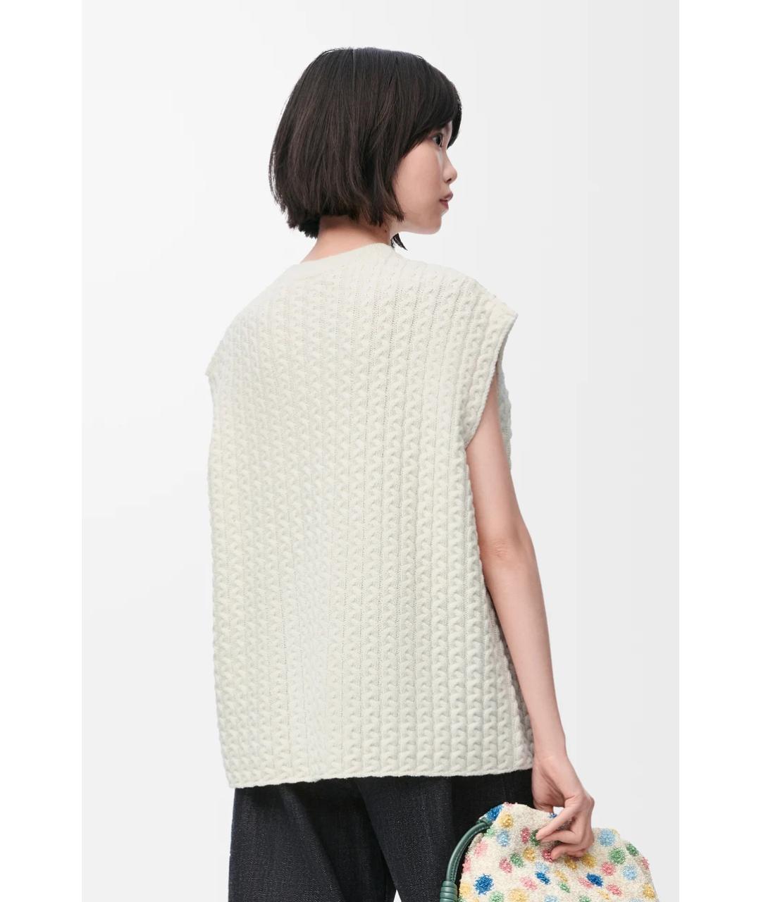 LOEWE Белая шерстяная жилетка, фото 4