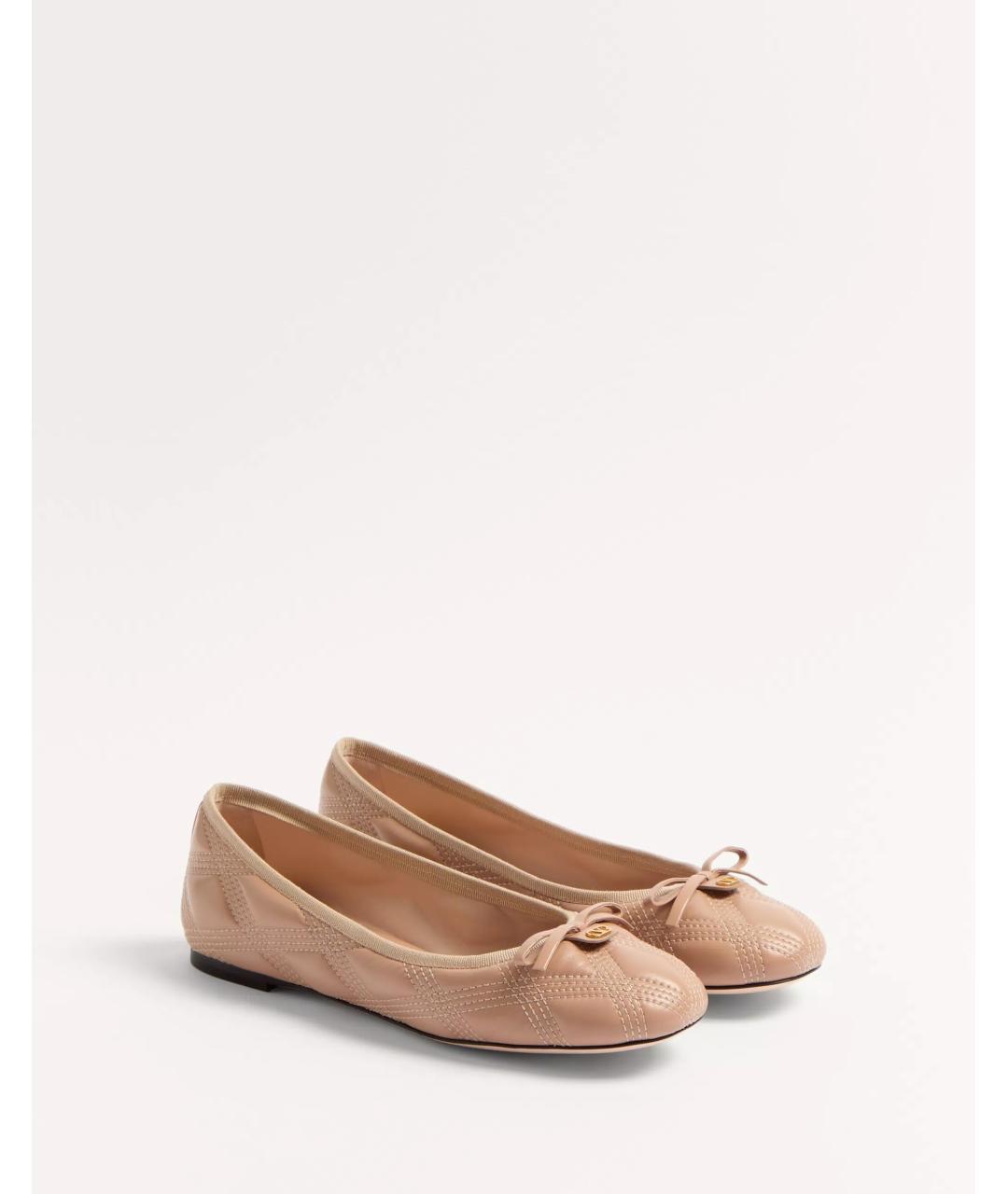 VALENTINO Розовые кожаные балетки, фото 2