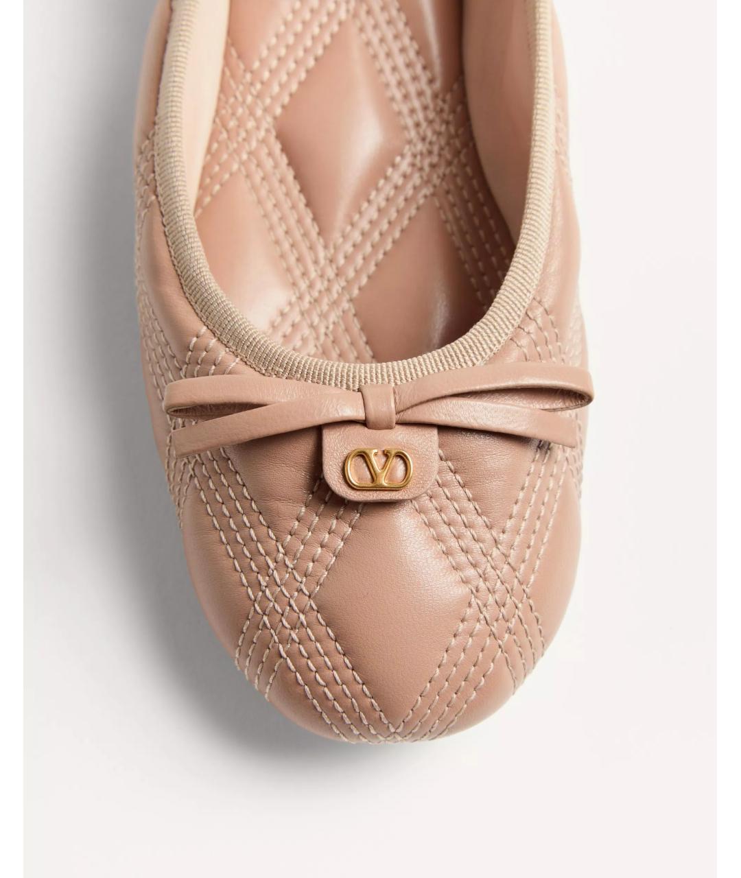 VALENTINO Розовые кожаные балетки, фото 6