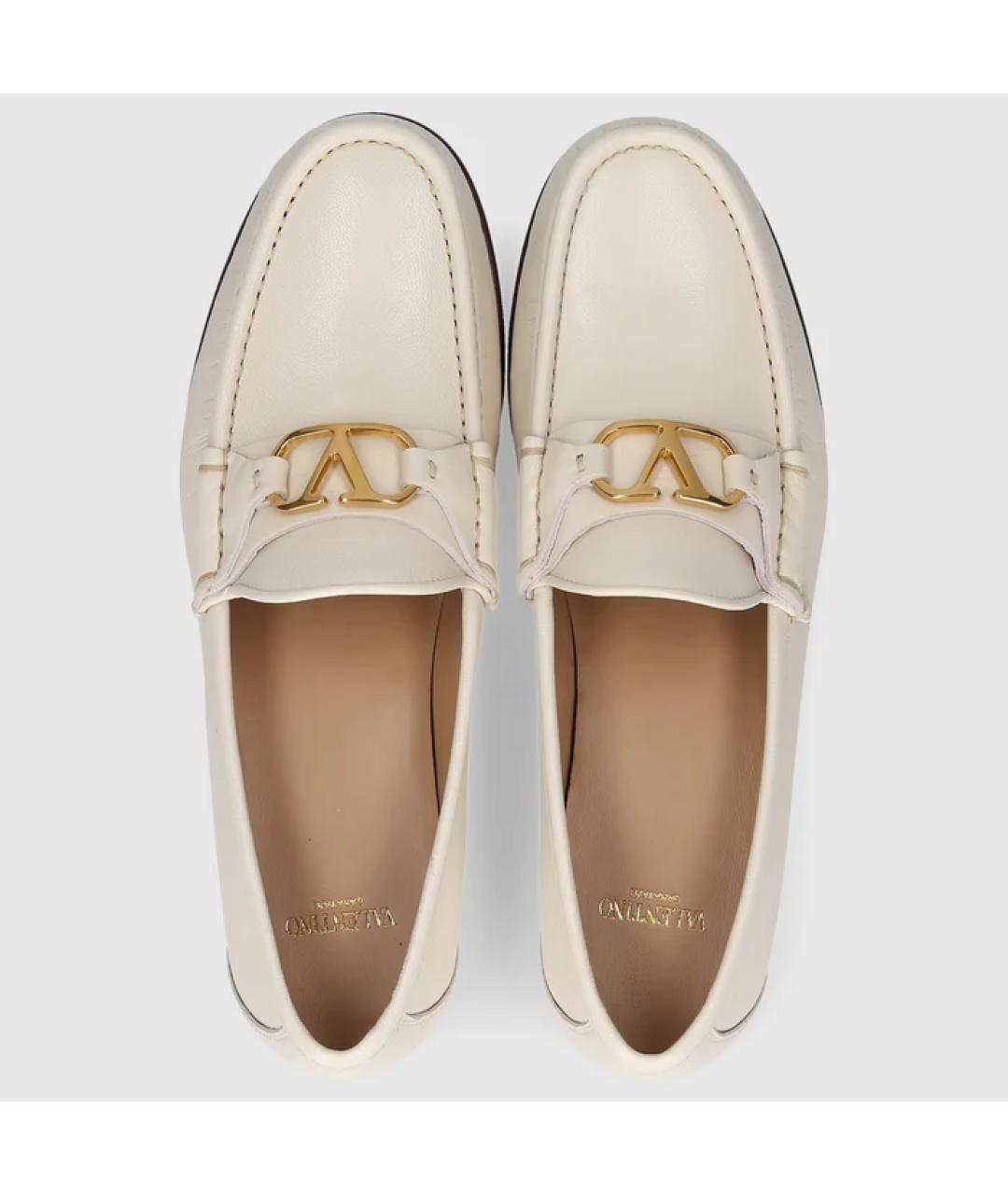 VALENTINO Белые кожаные лоферы, фото 3