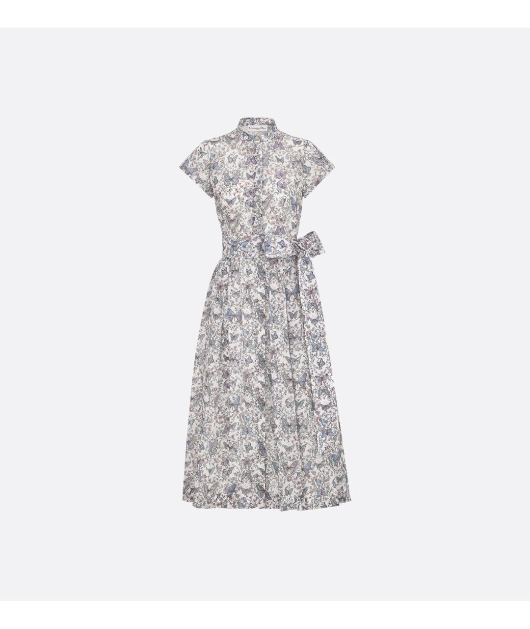 CHRISTIAN DIOR Мульти хлопковое повседневное платье, фото 3