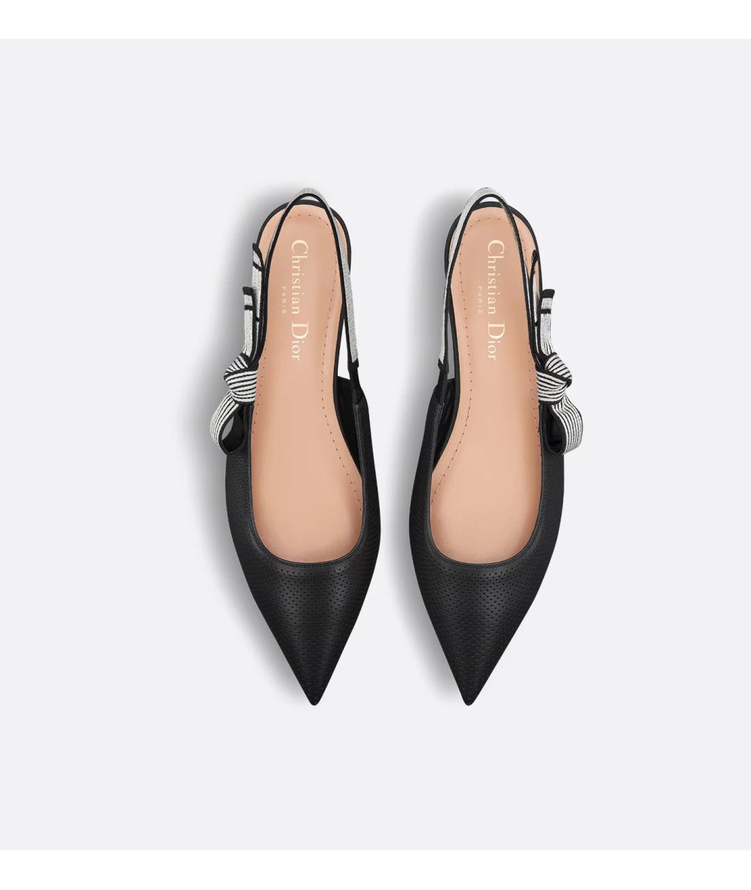 CHRISTIAN DIOR Черные кожаные туфли, фото 3