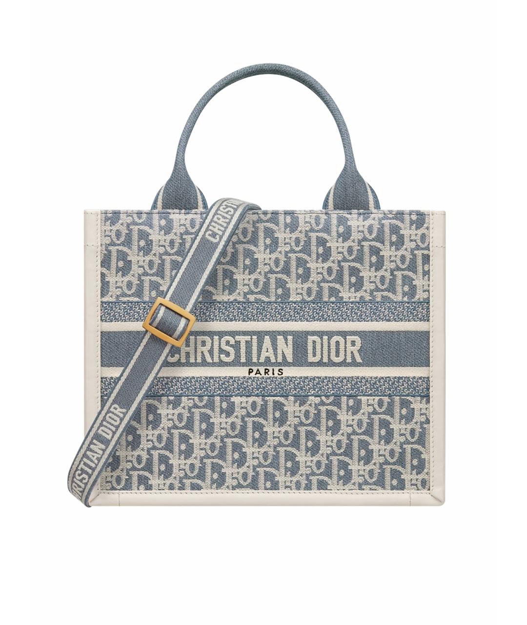 CHRISTIAN DIOR Голубая сумка тоут, фото 1