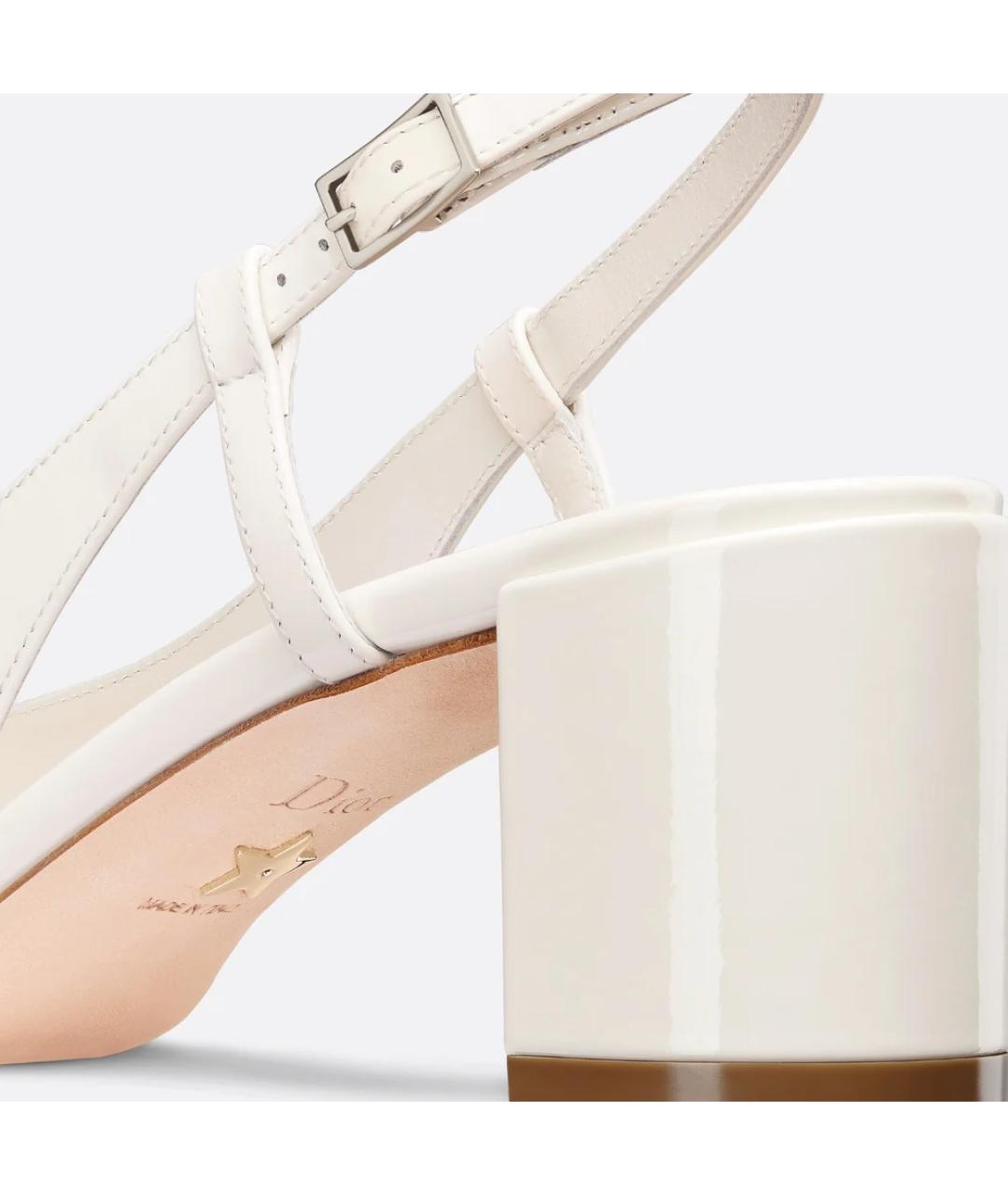 CHRISTIAN DIOR Белые кожаные туфли, фото 3