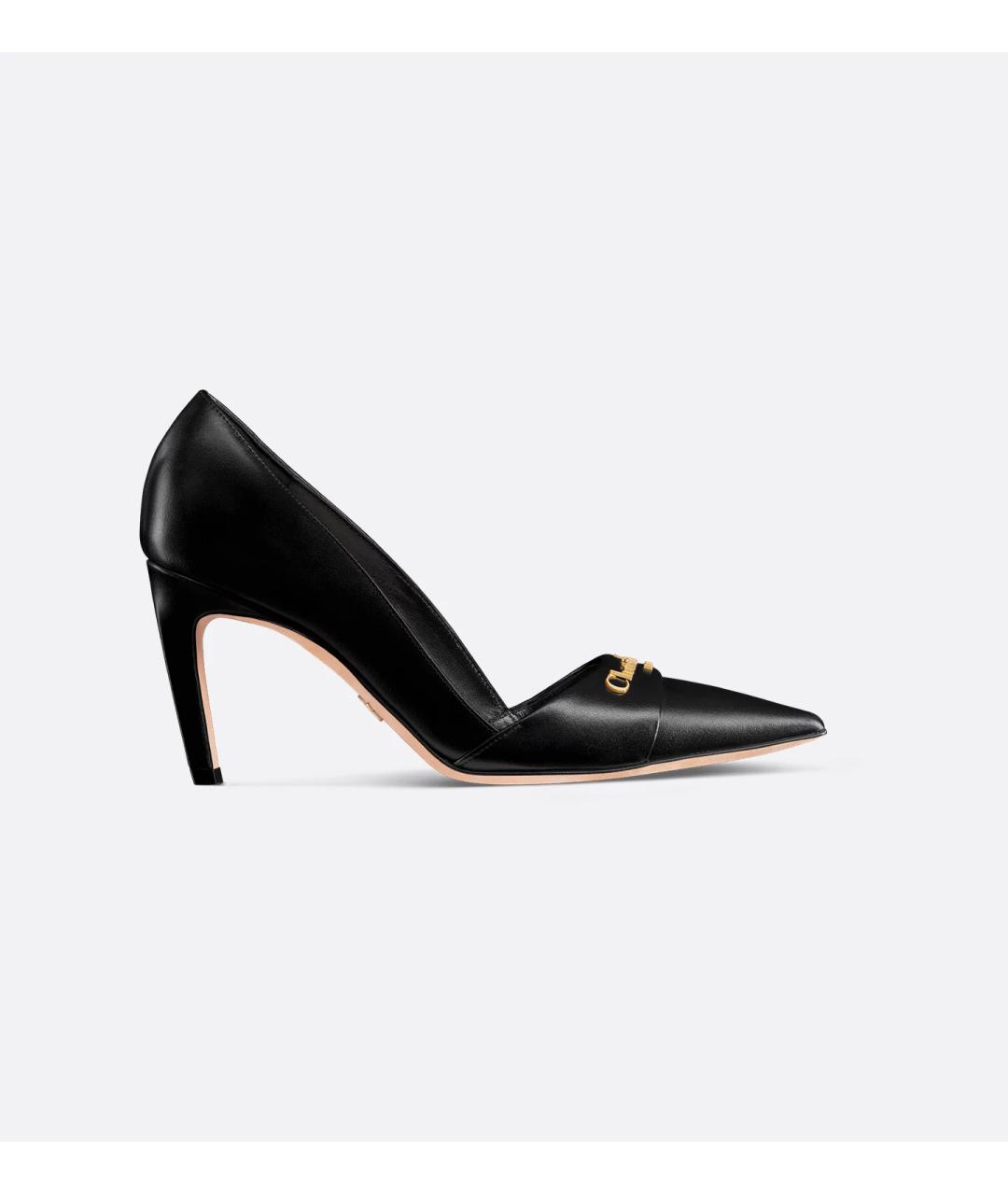 CHRISTIAN DIOR Черные кожаные туфли, фото 6