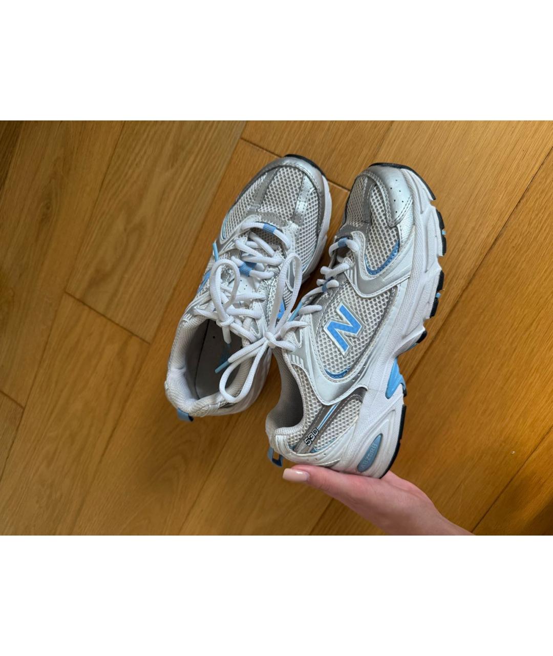 NEW BALANCE Белые текстильные кеды, фото 3
