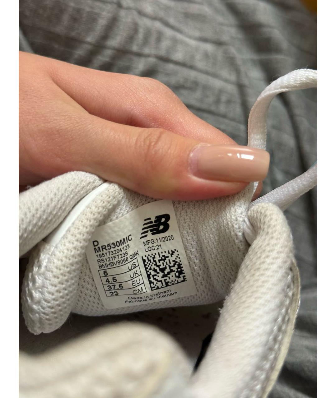 NEW BALANCE Белые текстильные кеды, фото 4