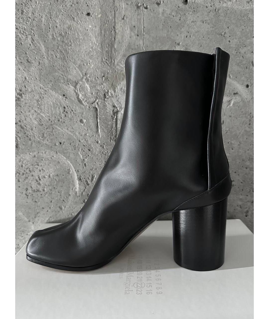 MAISON MARGIELA Черные кожаные ботильоны, фото 4
