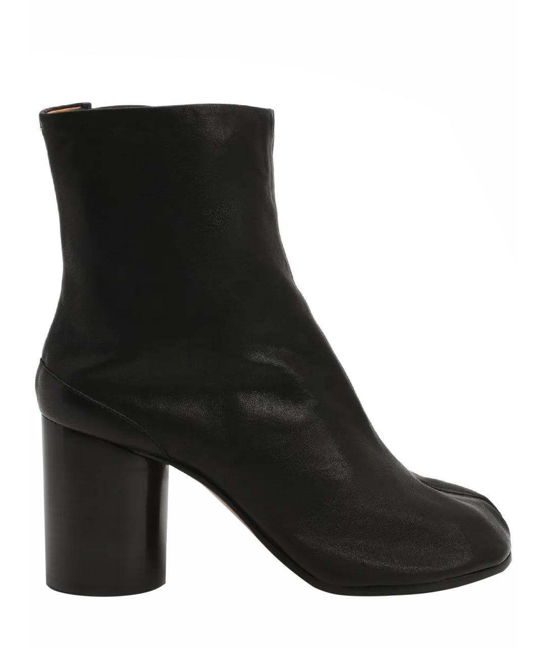 MAISON MARGIELA Черные кожаные ботильоны, фото 1